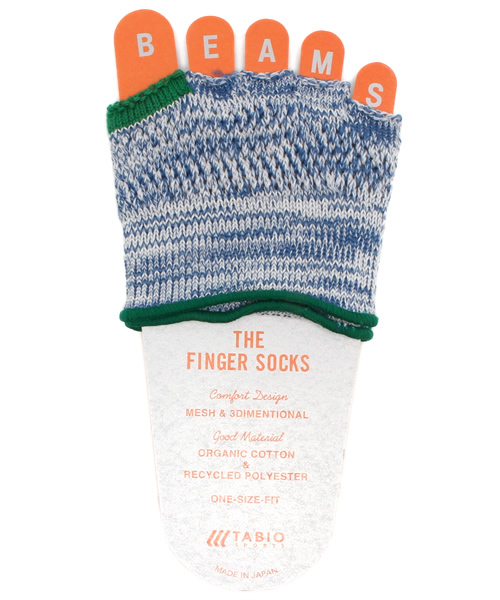 Tabio(タビオ)の「Tabio×BEAMS / 別注 フィンガー ソックス(ソックス/靴下・メンズ・レッド/ブルー・ONE SIZE)」の2枚目の写真