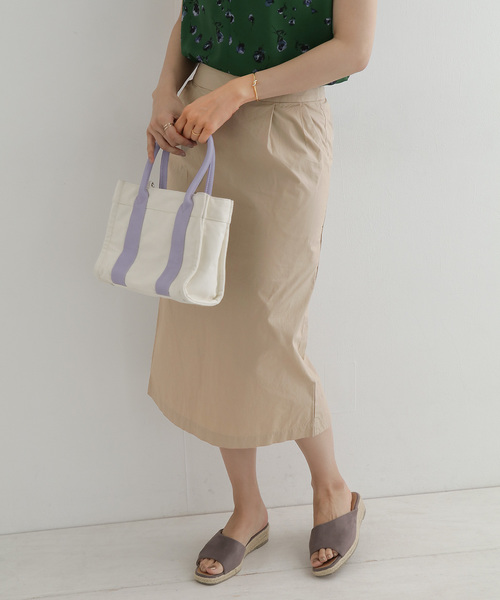 URBAN RESEARCH DOORS（アーバンリサーチドアーズ）の「ワンウォッシュタックストレートスカート∴（スカート・レディース・ベージュ/ネイビー・38/36）」の8枚目の写真