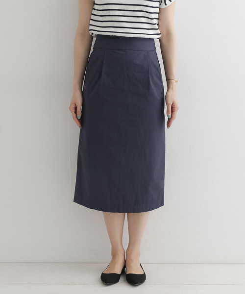 URBAN RESEARCH DOORS（アーバンリサーチドアーズ）の「ワンウォッシュタックストレートスカート∴（スカート・レディース・ベージュ/ネイビー・38/36）」の11枚目の写真