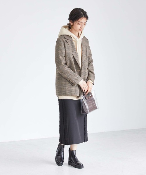 ADAM ET ROPE'（アダムエロペ）の「厚底サイドゴアブーツ（ブーツ・レディース・ホワイト/ブラック・38/39/36/37）」の5枚目の写真