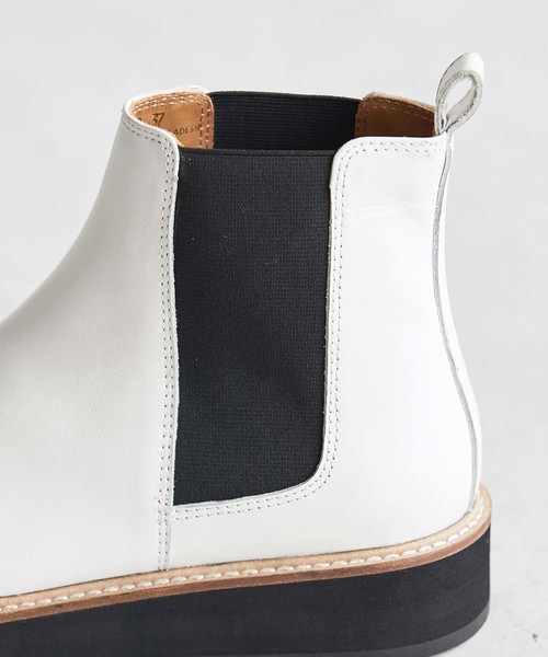 ADAM ET ROPE'（アダムエロペ）の「厚底サイドゴアブーツ（ブーツ・レディース・ホワイト/ブラック・38/39/36/37）」の9枚目の写真