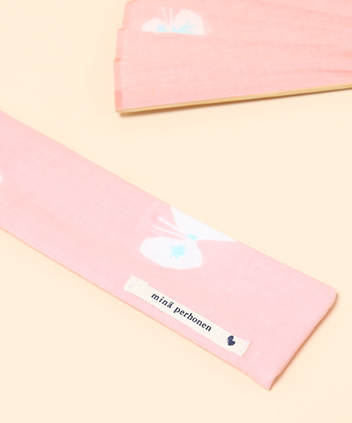 Ray BEAMS（レイビームス）の「●ミナ ペルホネン / 扇子 "hanahane"（扇子/うちわ・レディース・ミント/ピンク・ONE SIZE）」の5枚目の写真