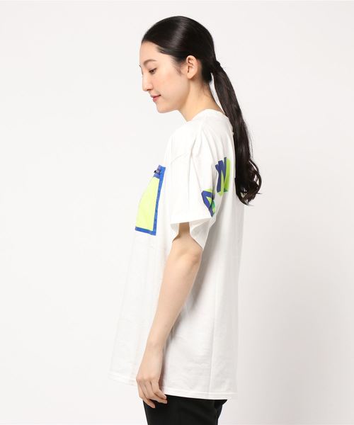 jouetie（ジュエティ）の「メッシュポケットBIG T（Tシャツ/カットソー・レディース・ブラック/オフホワイト/オレンジ・MEDIUM）」の9枚目の写真