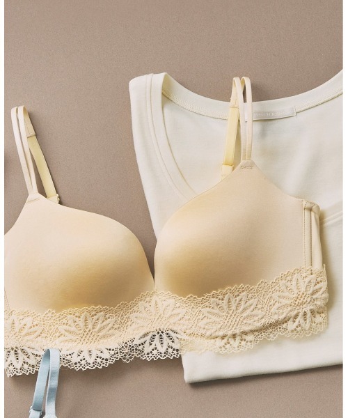 PEACH JOHN(ピーチジョン)の「【Tシャツに響きにくい/透けにくい】【瞬間着やせ脇高ブラ。着太りしやすいトップスもスッキリ見え!】スマートブラ(ブラジャー・レディース・ブラック/ブラウン/ピンク/レンガ/ライトグリーン/アイボリー/ミント/レッド/ネイビー/ピンクベージュ/ラベンダー/クリーム/コーラルピンク/ブルー/ダークネイビー/ダークラベンダー/モカ/ボルドー/グレー・B70/C70/D70/B75/C65/C75/D65/D75/E65/E70/E75/F65/F70/F75/E80/B80/C80/D80)」の6枚目の写真