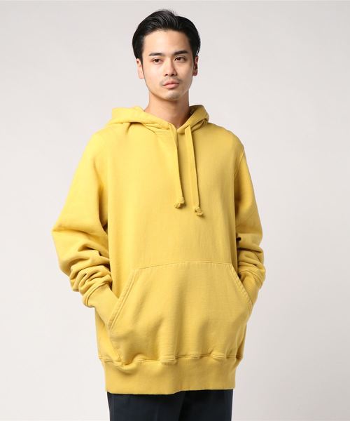 TATRAS CONCEPT STORE(タトラスコンセプトストア)の「LAST HEAVY(ラストへヴィー) HOODIE BLANK(パーカー・メンズ・マスタード・LARGE)」の1枚目の写真