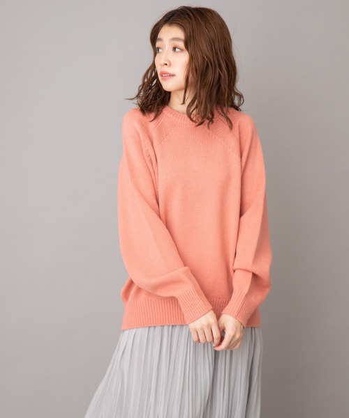 Munich（ミューニック）の「スプリングニット　バックジッププルオーバー（ニット/セーター・レディース・オフホワイト/エメラルド/ラベンダー/クリアイエロー/サーモンピンク・FREE）」の6枚目の写真