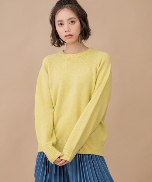 Munich（ミューニック）の「スプリングニット　バックジッププルオーバー（ニット/セーター・レディース・オフホワイト/エメラルド/ラベンダー/クリアイエロー/サーモンピンク・FREE）」の14枚目の写真