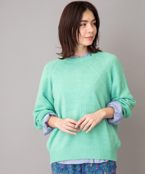 Munich（ミューニック）の「スプリングニット　バックジッププルオーバー（ニット/セーター・レディース・オフホワイト/エメラルド/ラベンダー/クリアイエロー/サーモンピンク・FREE）」の22枚目の写真