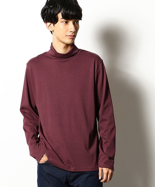 COMME　CA COMMUNE（コムサコミューン）の「スヴィンコットン　タートルネック　Tシャツ（Tシャツ/カットソー・メンズ・ホワイト/ブラック/ワイン/グレー・MEDIUM/LARGE）」の4枚目の写真