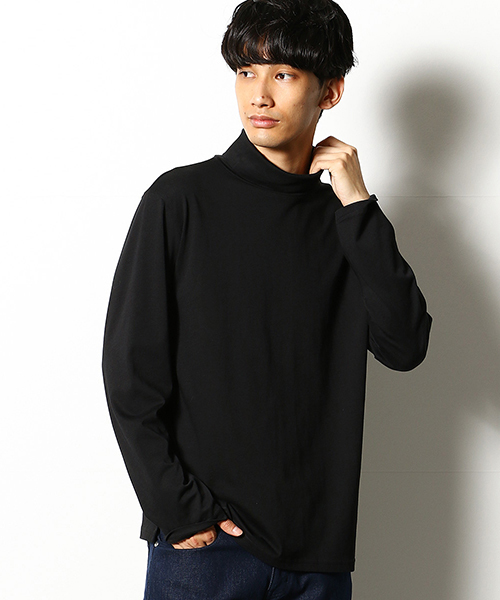 COMME　CA COMMUNE（コムサコミューン）の「スヴィンコットン　タートルネック　Tシャツ（Tシャツ/カットソー・メンズ・ホワイト/ブラック/ワイン/グレー・MEDIUM/LARGE）」の2枚目の写真