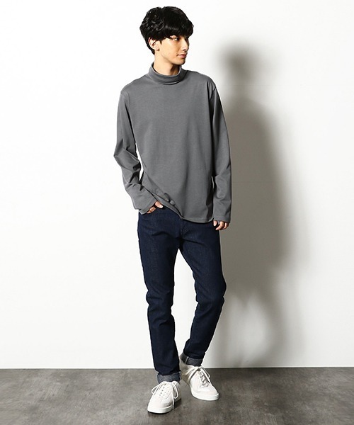 COMME　CA COMMUNE（コムサコミューン）の「スヴィンコットン　タートルネック　Tシャツ（Tシャツ/カットソー・メンズ・ホワイト/ブラック/ワイン/グレー・MEDIUM/LARGE）」の20枚目の写真