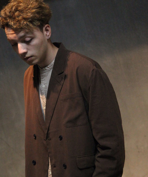 NILWAY（ニルウェイ）の「【Nilway】ドレープポリトロダブルテーラードジャケット（テーラードジャケット・メンズ・ブラック/ベージュ/グレイッシュベージュ/ブラウン/アイボリー/レッド系その他/ベージュ系その他/ブラック系その他・MEDIUM/LARGE/X-LARGE）」の21枚目の写真