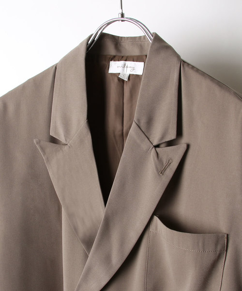 NILWAY（ニルウェイ）の「【Nilway】ドレープポリトロダブルテーラードジャケット（テーラードジャケット・メンズ・ブラック/ベージュ/グレイッシュベージュ/ブラウン/アイボリー/レッド系その他/ベージュ系その他/ブラック系その他・MEDIUM/LARGE/X-LARGE）」の22枚目の写真