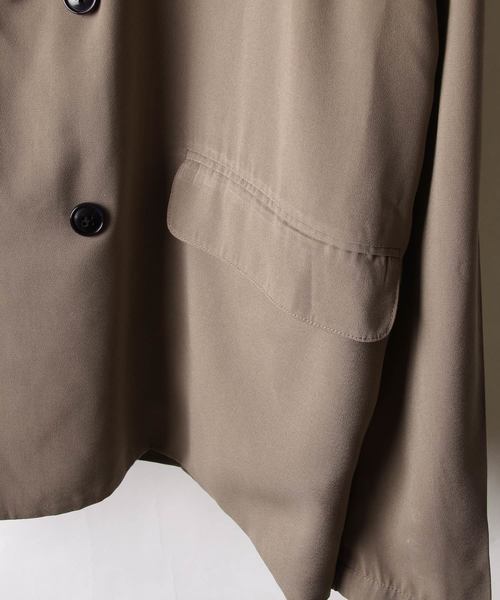 NILWAY（ニルウェイ）の「【Nilway】ドレープポリトロダブルテーラードジャケット（テーラードジャケット・メンズ・ブラック/ベージュ/グレイッシュベージュ/ブラウン/アイボリー/レッド系その他/ベージュ系その他/ブラック系その他・MEDIUM/LARGE/X-LARGE）」の11枚目の写真
