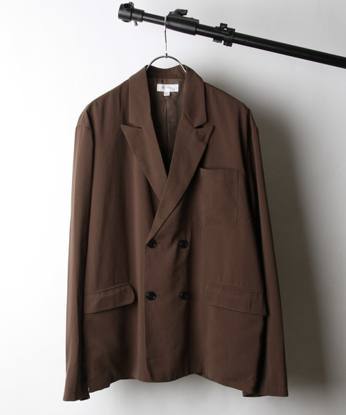 NILWAY（ニルウェイ）の「【Nilway】ドレープポリトロダブルテーラードジャケット（テーラードジャケット・メンズ・ブラック/ベージュ/グレイッシュベージュ/ブラウン/アイボリー/レッド系その他/ベージュ系その他/ブラック系その他・MEDIUM/LARGE/X-LARGE）」の20枚目の写真