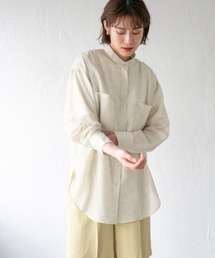 LOWRYS FARM | シルキーシアーロングシャツ　871370(シャツ/ブラウス)