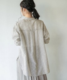 LOWRYS FARM | シルキーシアーロングシャツ　871370(シャツ/ブラウス)