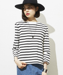 MID by MIDWEST | MID by MIDWEST レディース ９分袖ボーダー(Tシャツ/カットソー)