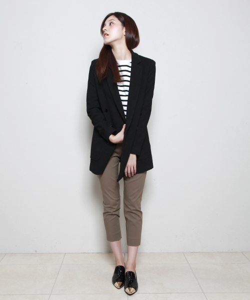 MID by MIDWEST（ミッド バイ ミッドウエスト）の「MID by MIDWEST ９分袖ボーダーカットソー（Tシャツ/カットソー・レディース・ホワイト/ネイビー・FREE）」の12枚目の写真