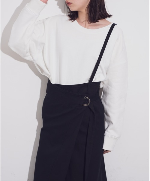 Aunt Marie's（アントマリーズ）の「AUNT MARIE'S コットンツイルラップロングスカート（スカート・レディース・ブラック/ベージュ/ナチュラル・FREE）」の7枚目の写真