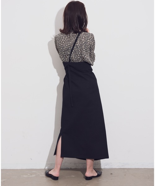 Aunt Marie's（アントマリーズ）の「AUNT MARIE'S コットンツイルラップロングスカート（スカート・レディース・ブラック/ベージュ/ナチュラル・FREE）」の13枚目の写真