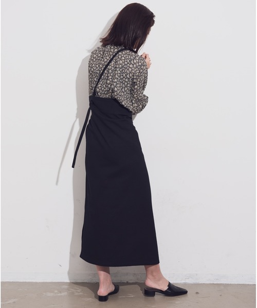 Aunt Marie's（アントマリーズ）の「AUNT MARIE'S コットンツイルラップロングスカート（スカート・レディース・ブラック/ベージュ/ナチュラル・FREE）」の14枚目の写真