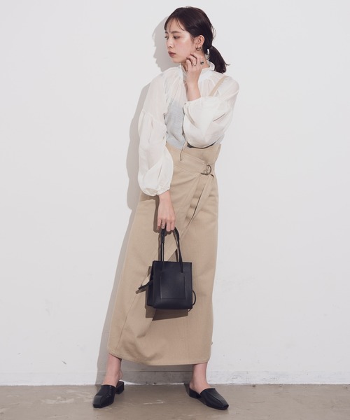 Aunt Marie's（アントマリーズ）の「AUNT MARIE'S コットンツイルラップロングスカート（スカート・レディース・ブラック/ベージュ/ナチュラル・FREE）」の20枚目の写真