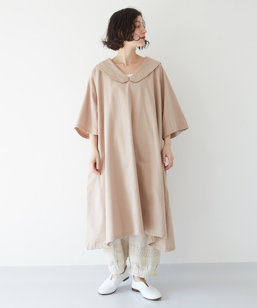 Fillil（フィリル）の「配色ドット刺繍 前開きワンピース（ワンピース 
