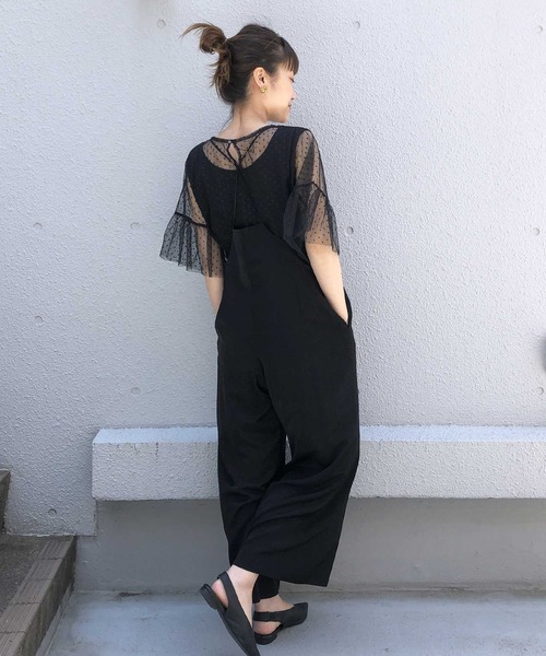 PICCIN（ピッチン）の「袖フレアドットチュールプルオーバー（Tシャツ/カットソー・レディース・ホワイト系その他/ブラック系その他・M）」の15枚目の写真