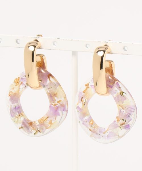 apres jour(アプレジュール)の「【apres jour×ARIAZ】ドライフラワーリングピアス(ピアス(両耳用)・レディース・パープル/ラベンダー/イエロー・FREE)」の6枚目の写真