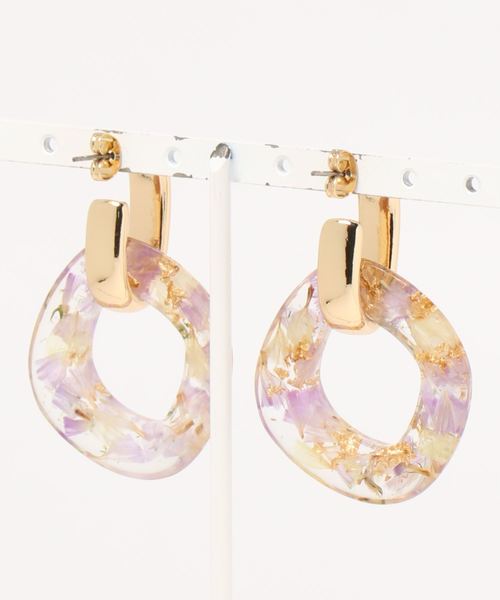 apres jour(アプレジュール)の「【apres jour×ARIAZ】ドライフラワーリングピアス(ピアス(両耳用)・レディース・パープル/ラベンダー/イエロー・FREE)」の8枚目の写真