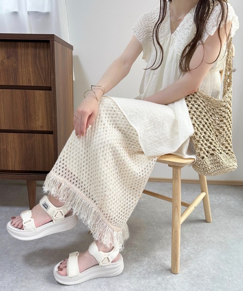 セール】《JaVaジャバコラボ》夏 定番！ベルクロ厚底サンダル