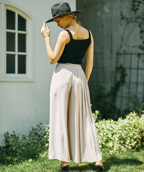 EIMY ISTOIRE（エイミーイストワール）の「シンプルリブタンクトップ（タンクトップ・レディース・ホワイト/ブラック/サックスブルー/ピンク/オレンジ/ミント/ラベンダー・FREE）」の14枚目の写真