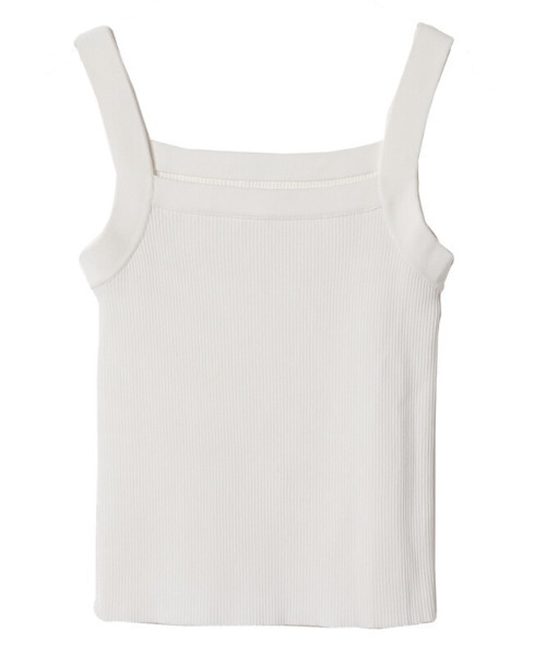 EIMY ISTOIRE（エイミーイストワール）の「シンプルリブタンクトップ（タンクトップ・レディース・ホワイト/ブラック/サックスブルー/ピンク/オレンジ/ミント/ラベンダー・FREE）」の13枚目の写真