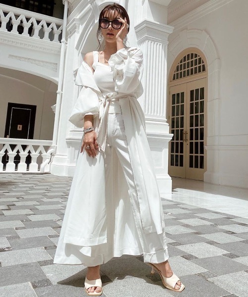 EIMY ISTOIRE（エイミーイストワール）の「シンプルリブタンクトップ（タンクトップ・レディース・ホワイト/ブラック/サックスブルー/ピンク/オレンジ/ミント/ラベンダー・FREE）」の20枚目の写真