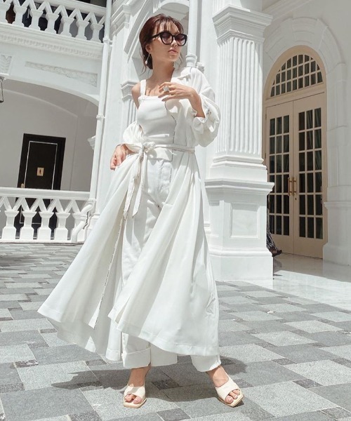 EIMY ISTOIRE（エイミーイストワール）の「シンプルリブタンクトップ（タンクトップ・レディース・ホワイト/ブラック/サックスブルー/ピンク/オレンジ/ミント/ラベンダー・FREE）」の10枚目の写真