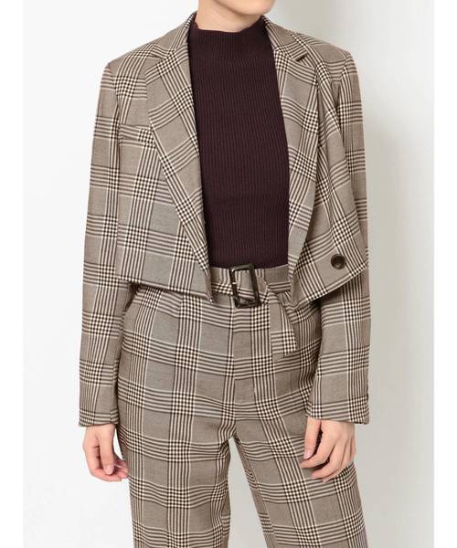 dazzlin（ダズリン）の「コンパクトショートジャケット（テーラードジャケット・レディース・その他1/キャメル/ブラック・FREE）」の6枚目の写真