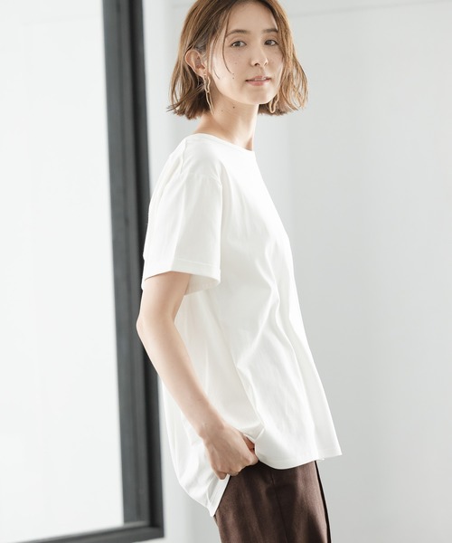 LEPSIM(レプシィム)の「バックツイストサマミエプルオーバー 891210(Tシャツ/カットソー・レディース・オフホワイト/ブラック/ダークブラウン/ミント・FREE)」の1枚目の写真