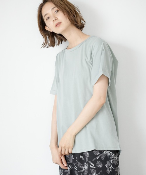 LEPSIM(レプシィム)の「バックツイストサマミエプルオーバー 891210(Tシャツ/カットソー・レディース・オフホワイト/ブラック/ダークブラウン/ミント・FREE)」の2枚目の写真