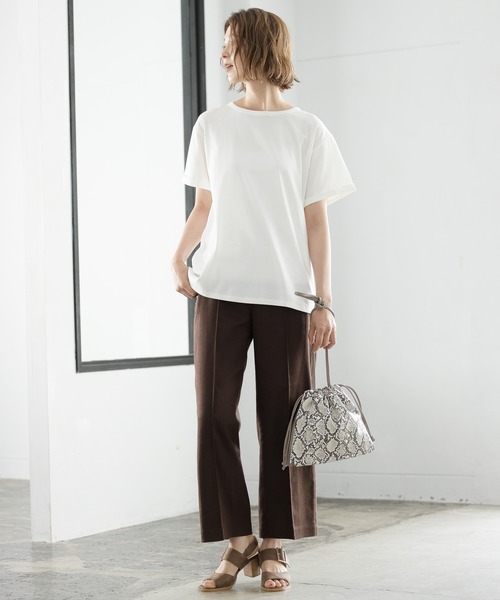 LEPSIM(レプシィム)の「バックツイストサマミエプルオーバー 891210(Tシャツ/カットソー・レディース・オフホワイト/ブラック/ダークブラウン/ミント・FREE)」の7枚目の写真