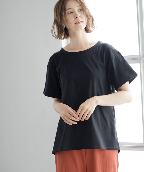 LEPSIM(レプシィム)の「バックツイストサマミエプルオーバー 891210(Tシャツ/カットソー・レディース・オフホワイト/ブラック/ダークブラウン/ミント・FREE)」の8枚目の写真