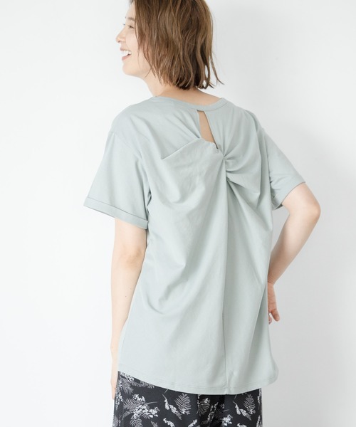 LEPSIM(レプシィム)の「バックツイストサマミエプルオーバー 891210(Tシャツ/カットソー・レディース・オフホワイト/ブラック/ダークブラウン/ミント・FREE)」の14枚目の写真