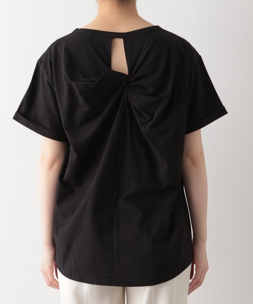 LEPSIM(レプシィム)の「バックツイストサマミエプルオーバー 891210(Tシャツ/カットソー・レディース・オフホワイト/ブラック/ダークブラウン/ミント・FREE)」の19枚目の写真