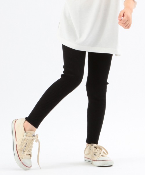 GLOBAL WORK（グローバルワーク）の「【キッズ】スソフリーカットリブパンツ/893363（その他パンツ・キッズ・イエロー/グレー/ブラック/スカイブルー/ベージュ/ミント/ライトベージュ/ピンク系その他/グレー系その他4/ライトブルー/ライトパープル・120cm/130cm/140cm/110cm/100cm/160cm/150cm）」の2枚目の写真