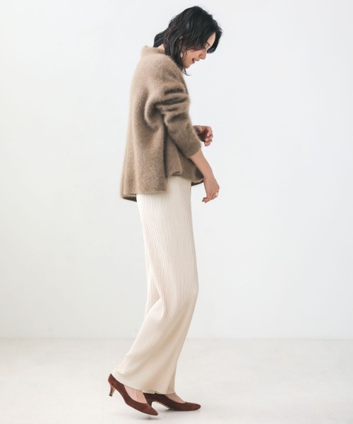 Bou Jeloud（ブージュルード）の「プリーツカットワイドパンツ（その他パンツ・レディース・ベージュ/アイボリー/モカ/ブラック・FREE）」の7枚目の写真