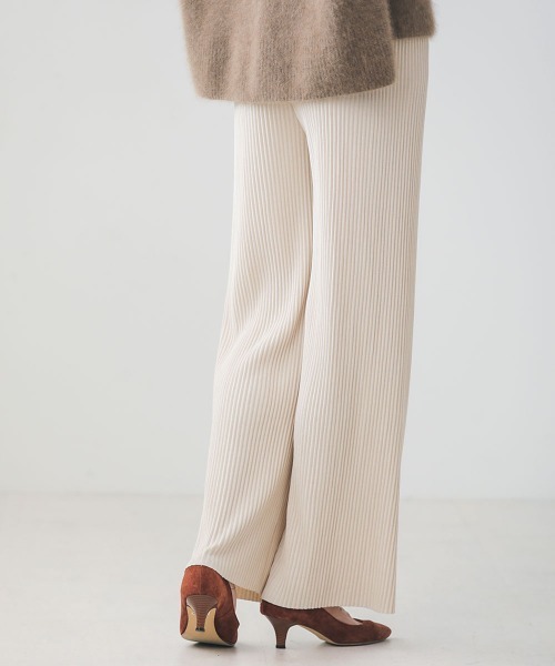 Bou Jeloud（ブージュルード）の「プリーツカットワイドパンツ（その他パンツ・レディース・ベージュ/アイボリー/モカ/ブラック・FREE）」の6枚目の写真