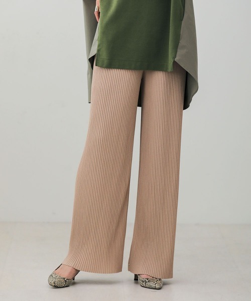 Bou Jeloud（ブージュルード）の「プリーツカットワイドパンツ（その他パンツ・レディース・ベージュ/アイボリー/モカ/ブラック・FREE）」の16枚目の写真