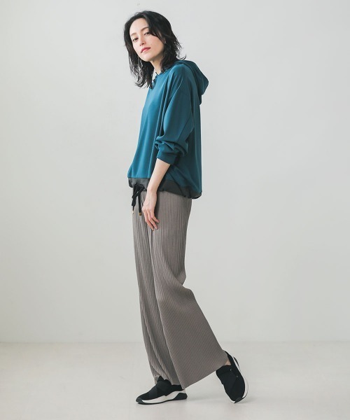 Bou Jeloud（ブージュルード）の「プリーツカットワイドパンツ（その他パンツ・レディース・ベージュ/アイボリー/モカ/ブラック・FREE）」の20枚目の写真