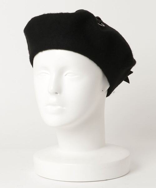 WC（ダブル シー）の「WC/レースアップベレー（ハンチング/ベレー帽・レディース・ブラック・FREE）」の4枚目の写真