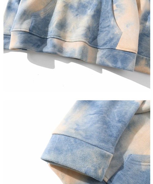 HOOK（フック）の「HOOK -original- タイダイ染めパーカー（パーカー・メンズ・ピンク/ブルー/ブルー系その他/ピンク系その他/イエロー系その他/サックスブルー/パープル系その他/ブラック×ホワイト・M/L/XL）」の11枚目の写真